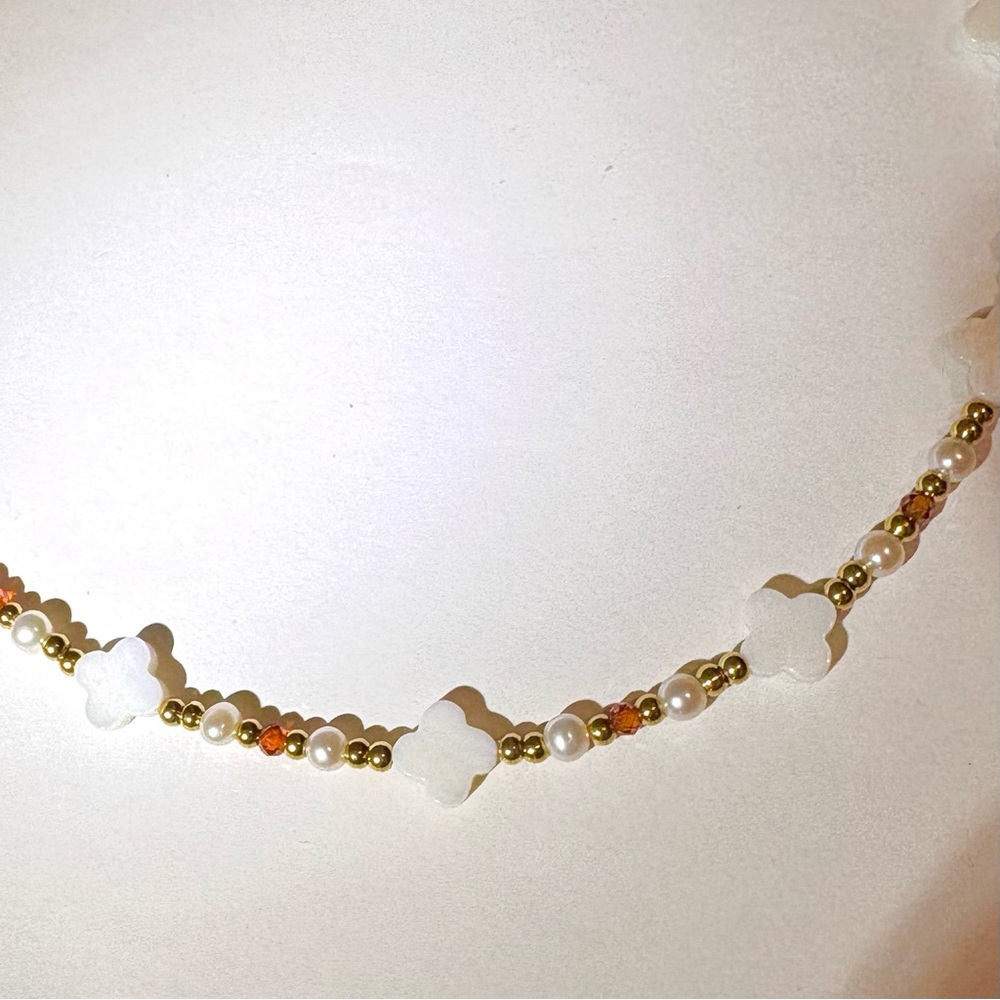 🛑🛑SOLD🛑🛑 Boho Real Shell Genuine Natural Stone Freshwater Pearl Necklace - Picture 7 of 8